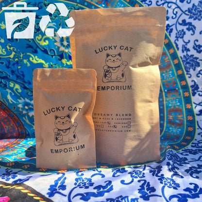 An image of our environmentally-conscious brown compostable packaging, featuring our distinct logo on the front alongside the product stamp, demonstrating our commitment to sustainability.